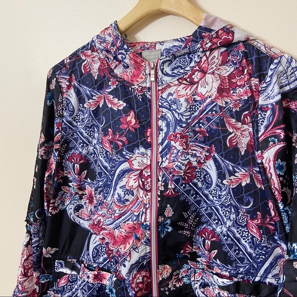 CHICO’S Paisley Packable Jacket 2 Large - Picture 4 of 7